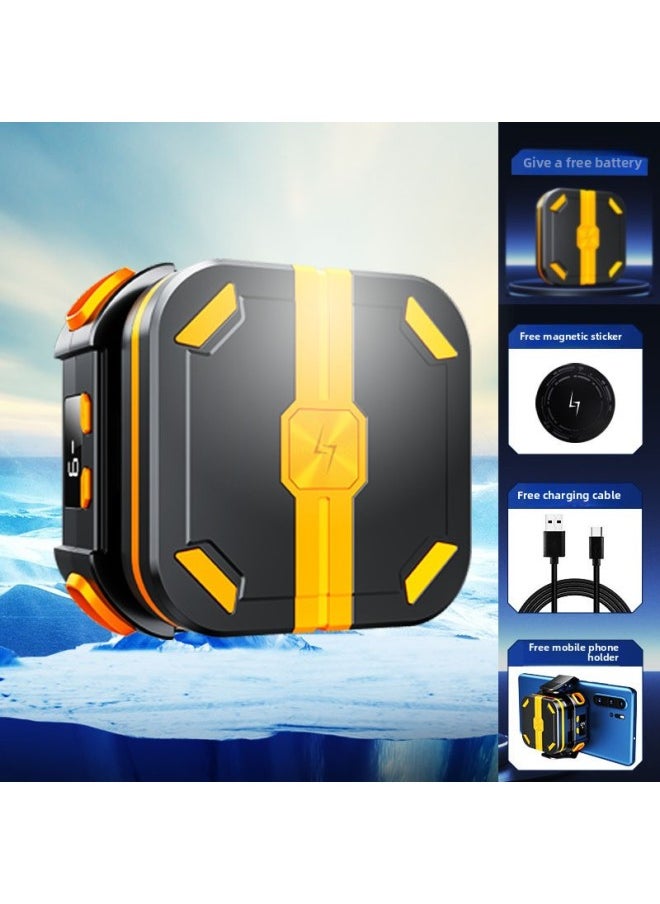 Generic Mobile Phone Radiator Magnetic Back Clip Wireless Battery Semiconductor Cooling Cooling Game Peripherals Live Game-Color:P70 Radiator Powerful RefrigerationRapid Cooling [with A Battery]  - Image 1