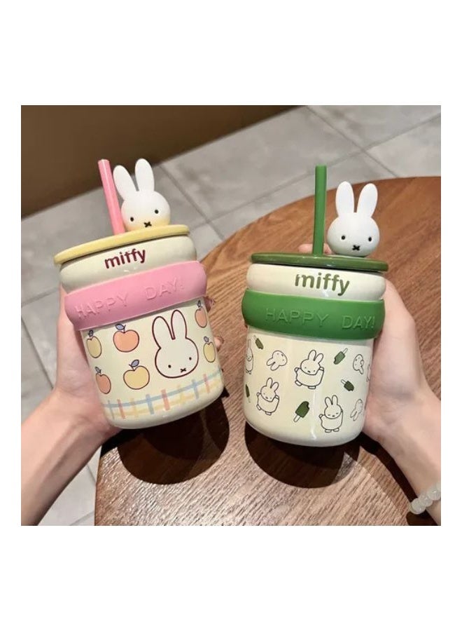 Miffy Kawaii Miffy Rabbit Ceramic Mug 450ml – Cute Cartoon Coffee & Tea Cup for Daily Use - Image 4