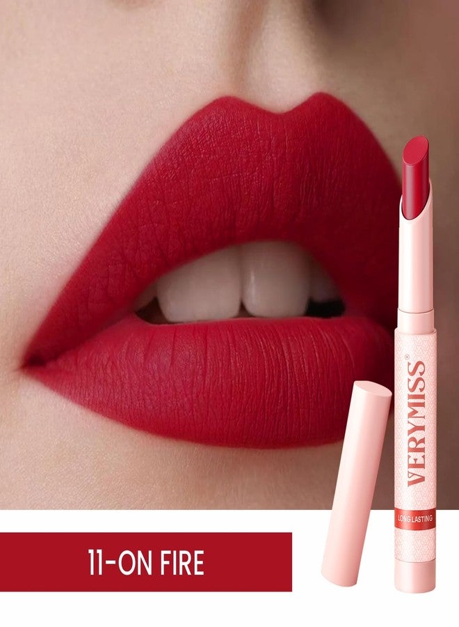 Verymiss Non Transfer Matte Lipstick 1.2 g I lightweight texture I Smooth Aplication I Creamy Lipstick I One Swipe Application (11 On Fire) - Image 2