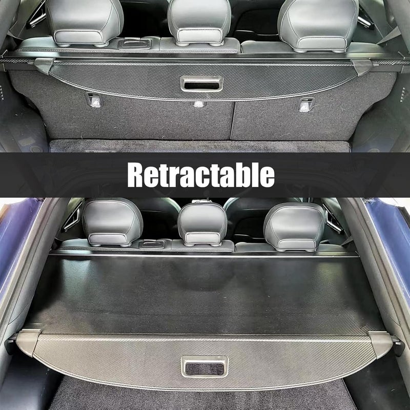 Volcaner Retractable Cargo Cover for 2022 Kia EV6 - Waterproof Trunk Organizer with Privacy Shield - Image 3