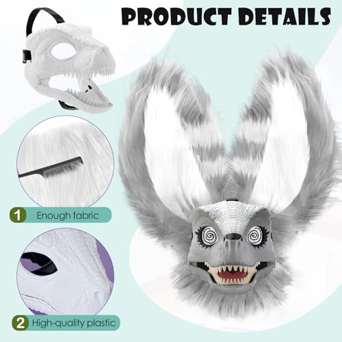 Seenelling طقم قناع ديناصور 13 قطعة DIY من البلاستيك الصلب - Image 3