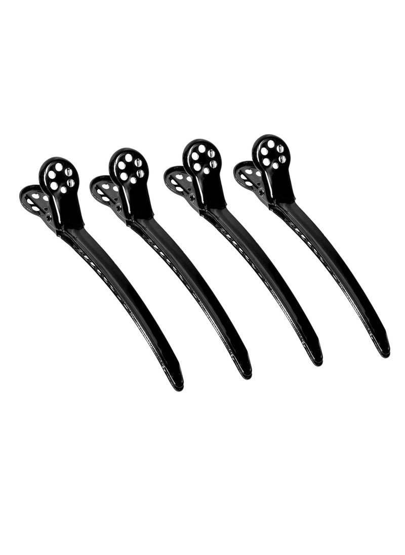 framar Framar Black Tight Tension Clips - Set of 4 Professional Hair Clips – Hair Clips for Styling, Clips for Hair, Metal hair Clips - Extra Tight & Durable  - Image 2