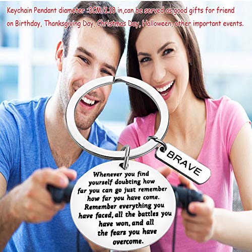 Baipilu Encourage Keychain Cancer Survivor Gift Recovery Key Chain for Women Men You Have Faced,All The Battles You Have Won,And All The Fears You Have Overcome Post Surgery Gifts - Image 5