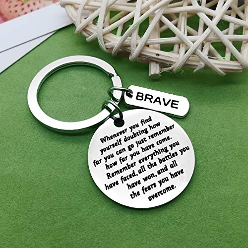 Baipilu Encourage Keychain Cancer Survivor Gift Recovery Key Chain for Women Men You Have Faced,All The Battles You Have Won,And All The Fears You Have Overcome Post Surgery Gifts - Image 3