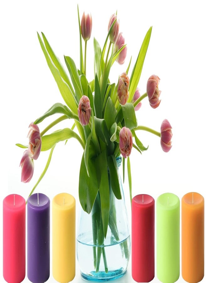 Luces Set of 6 Multicolour Pillar Candle Scented Candles for Diwali X-mas Home Decoration Birthday Valentine Gifts Party Dinner Table Spa Church Decor - Image 3