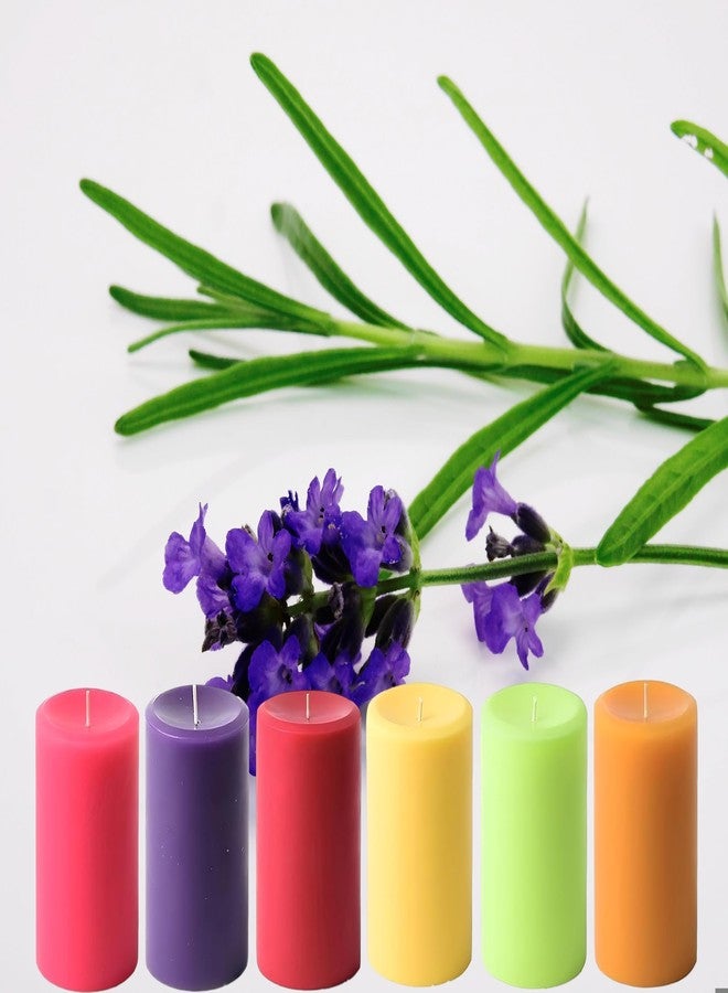 Luces Set of 6 Multicolour Pillar Candle Scented Candles for Diwali X-mas Home Decoration Birthday Valentine Gifts Party Dinner Table Spa Church Decor - Image 2