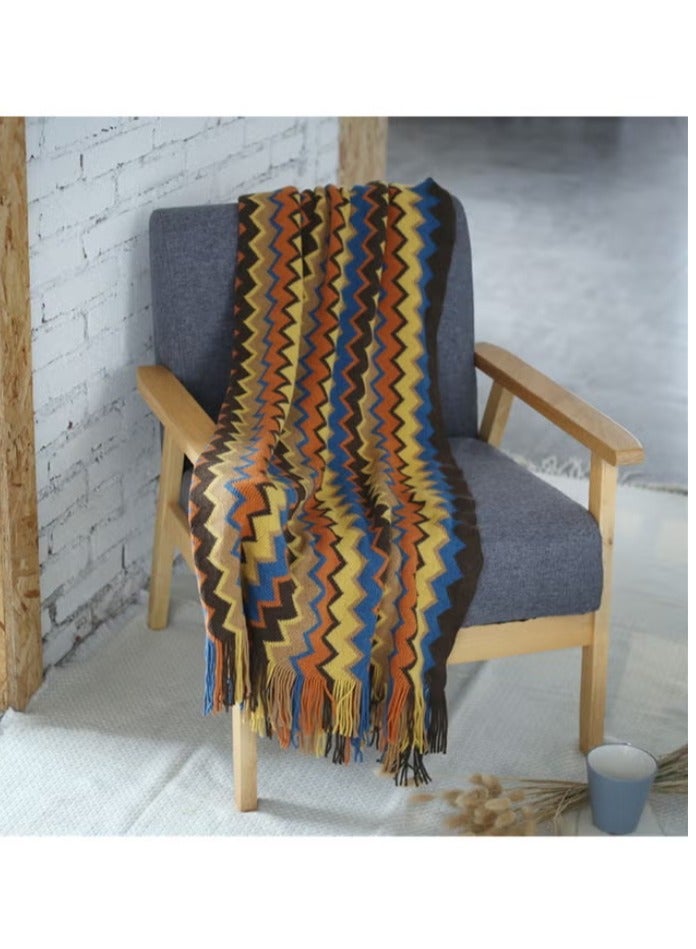 إيزي سو بطانية للأريكة بتصميم مخطط بوليستر متعدد الألوان 130x170سم