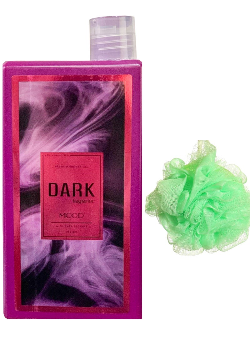 موود مود جل استحمام دارك 750 جم + لوفه متعدده الالوان