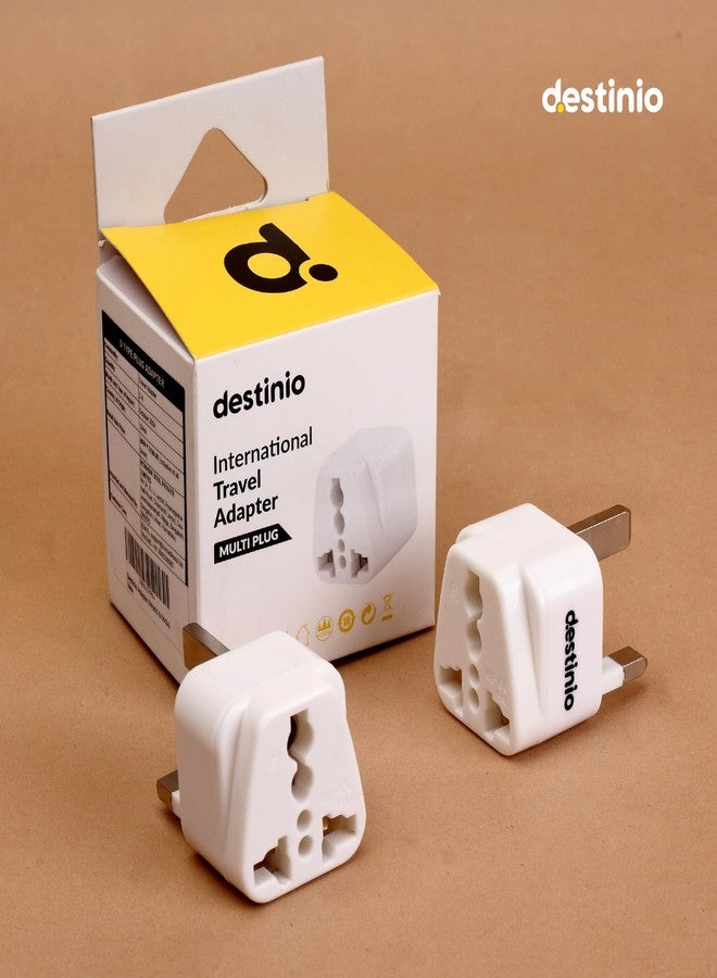 Destinio Type G Plug Adapter, India to UK, UAE, Dubai, Hong Kong, Singapore Travel Converter Socket Plug,UK Adapter for Indian Pins - for Phone,Chargers,Laptop -10 Year Limited Warranty (Pack of 3) - Image 4