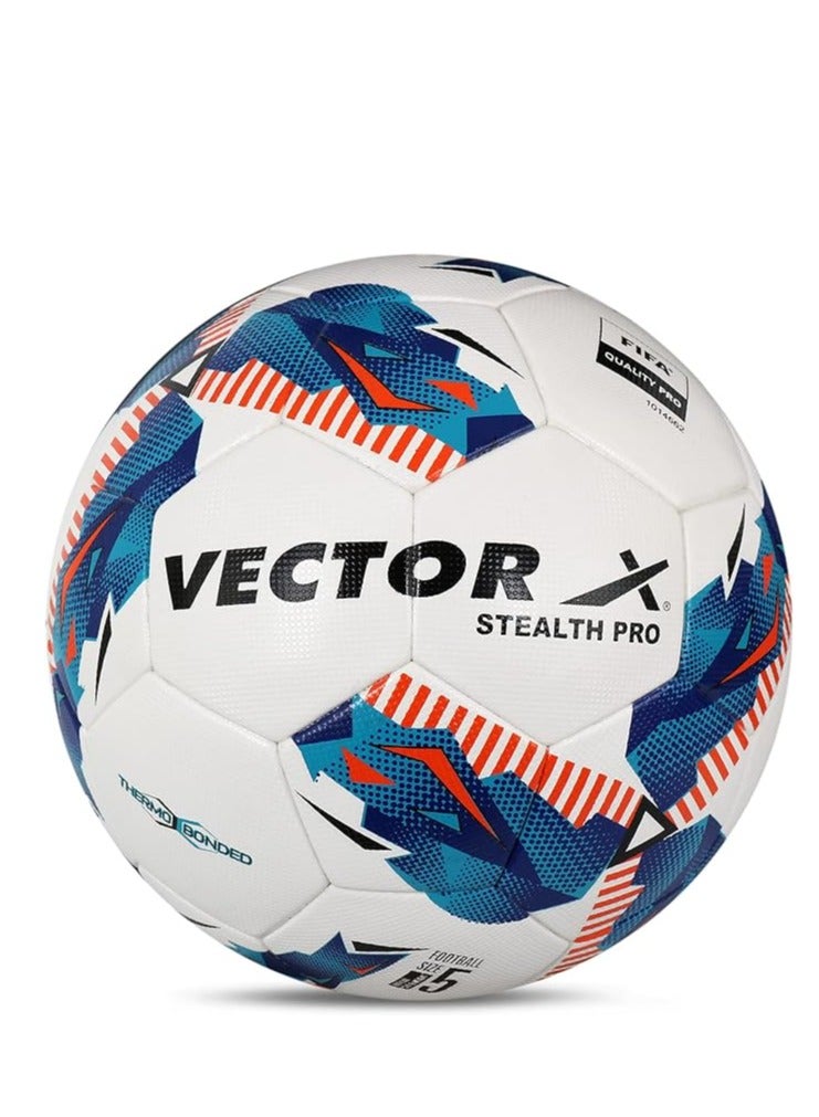 Vector X Stealth Pro Thermo Bonded PU Football (Size 5) | Moulded | Professional | Match | Training | Practice | Soccer Ball - Image 1