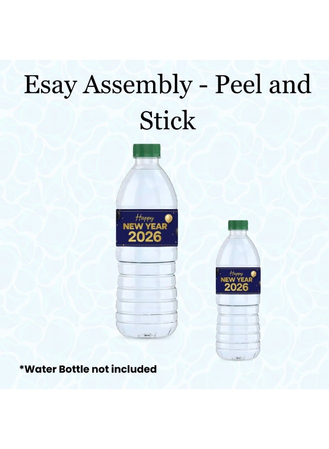 PRINTSHOP4ME New Year's Water Bottle Sticker Labels - Set of 20 Pcs - Cheers To New Beginnings - New Year’s Eve Party Supplies - Image 3