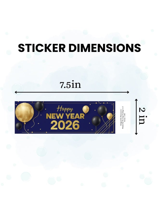 PRINTSHOP4ME New Year's Water Bottle Sticker Labels - Set of 20 Pcs - Cheers To New Beginnings - New Year’s Eve Party Supplies - Image 4