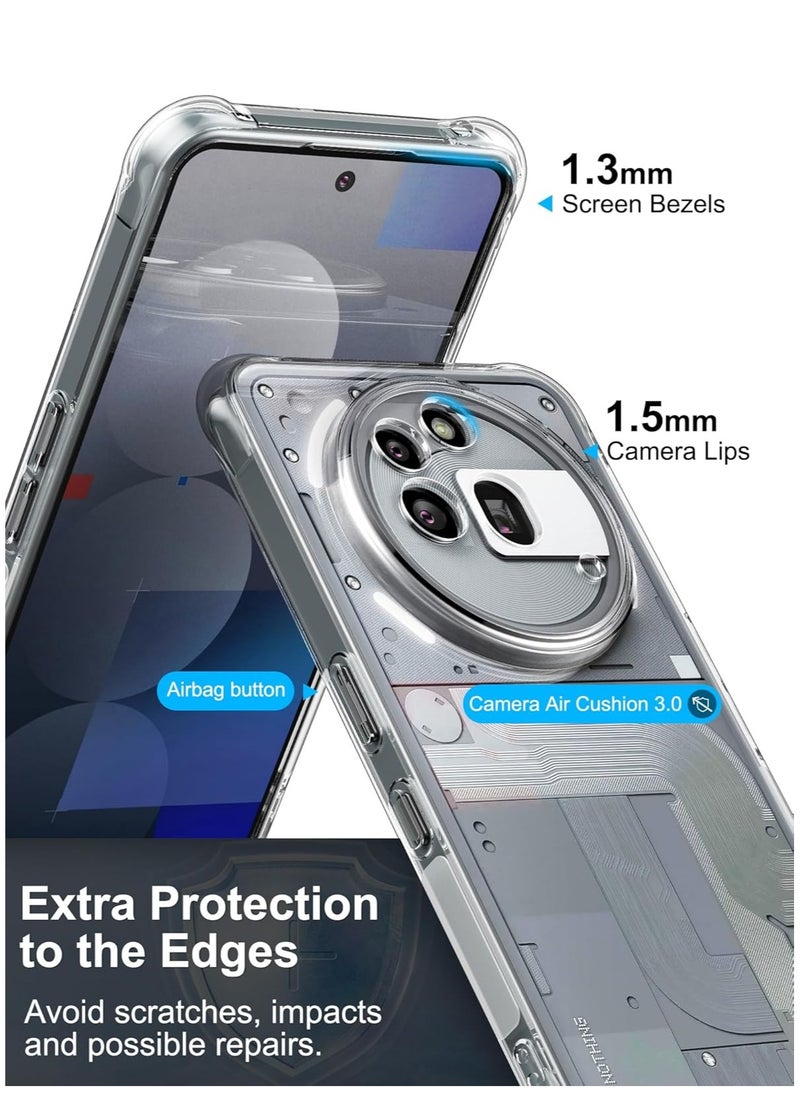 Houmt Nothing Phone 3a Pro Case Cover Soft Silicone Case with Reinforced Corner Slim Fit Shockproof Camera Protection Cover for Nothing Phone 3a Pro 6.7-inch  - Image 3