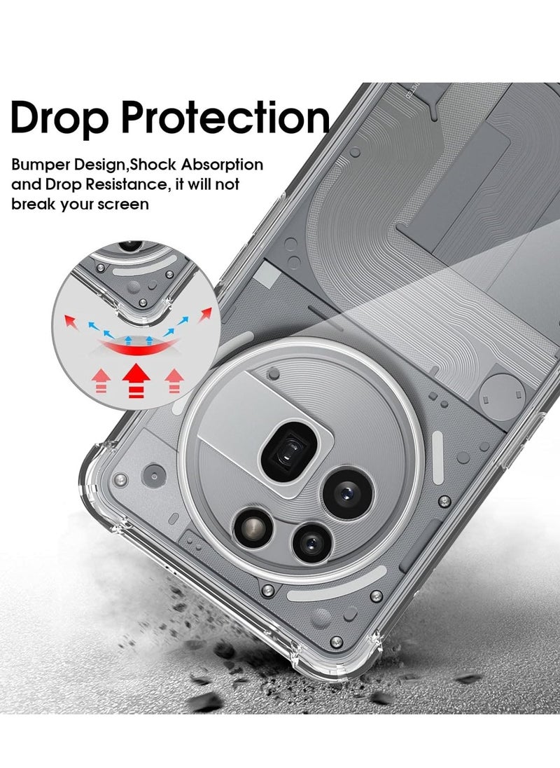 Houmt Nothing Phone 3a Pro Case Cover Soft Silicone Case with Reinforced Corner Slim Fit Shockproof Camera Protection Cover for Nothing Phone 3a Pro 6.7-inch  - Image 4