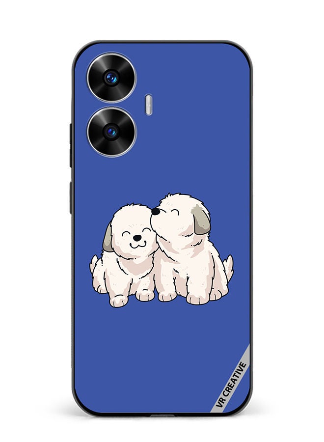 VR CREATIVE Protective Case Cover For Realme C55 Cute Puppies Design Multicolour - Image 1