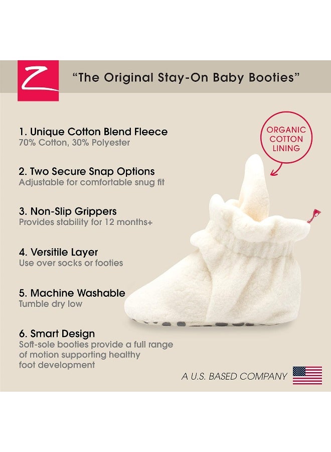 Zutano Cozie Fleece Baby Booties, Unisex, For Newborns and Infants - Image 3