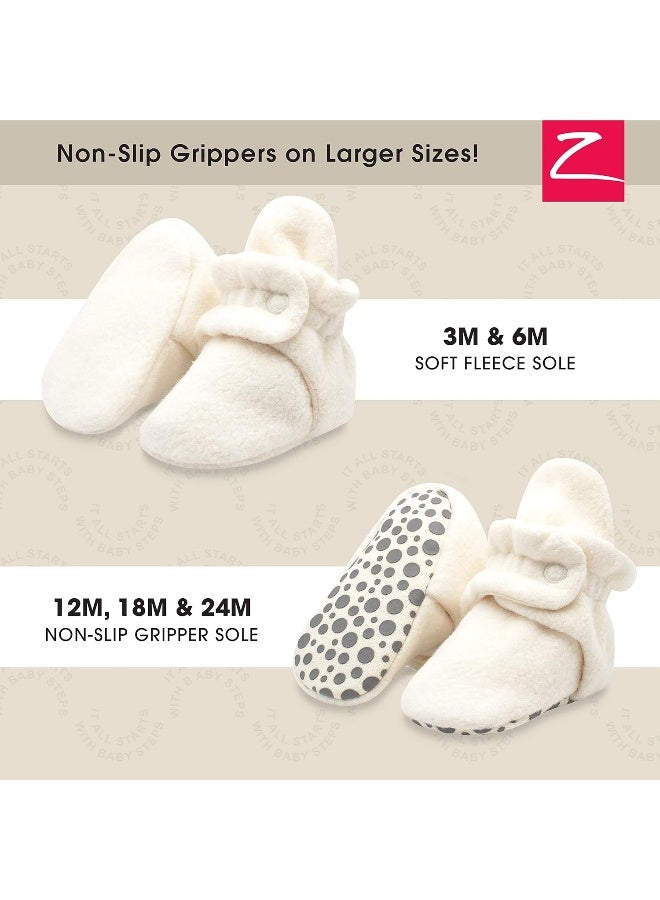 Zutano Cozie Fleece Baby Booties, Unisex, For Newborns and Infants - Image 2