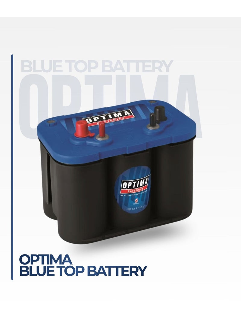 Optima Blue Top 12V 50Ah AGM Battery 8006-252 Slim 4.2 Dual Purpose CCA 815A MCA 1000A for Marine & RV - Image 1