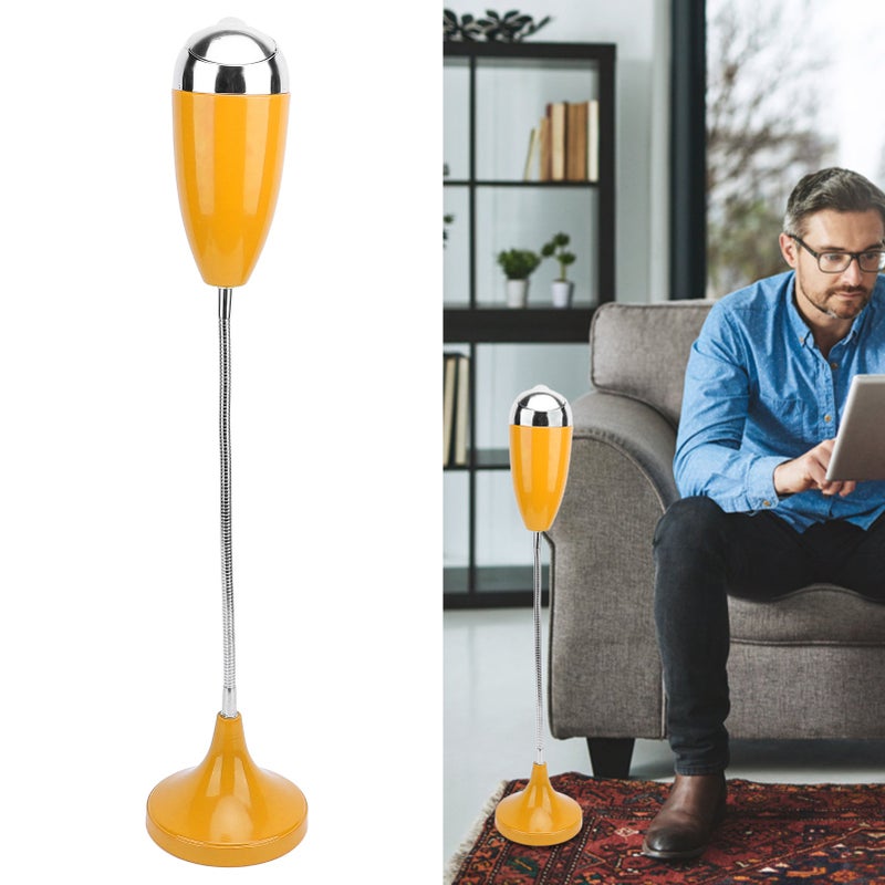 Adjustable Ashtray Smokeless Indoor Outdoor Floor Standing Ash Tray with Lid for Home Patio Windproof Balcony Ashtray Yellow - Image 4