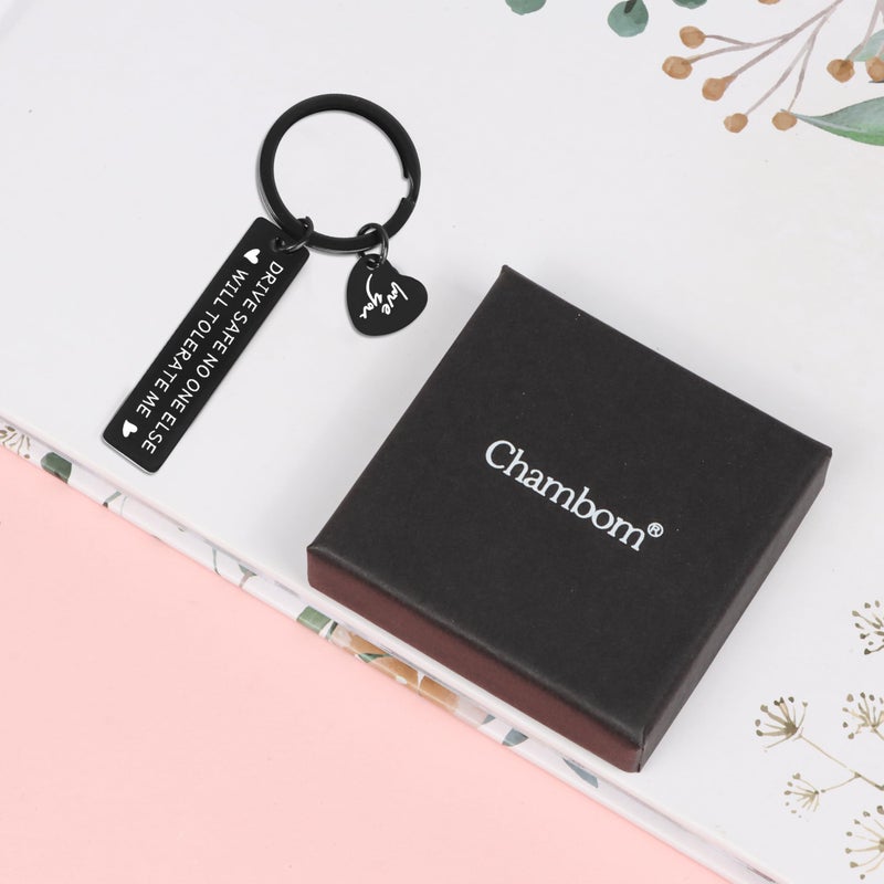 Chambom Drive Safe Keychain for Men - Husband, Boyfriend, Christmas, Birthday, Anniversary, Valentine's Day Gift for Him, Dad - No One Else Will Tolerate Me - Image 5