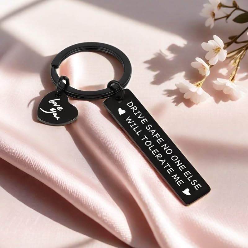 Chambom Drive Safe Keychain for Men - Husband, Boyfriend, Christmas, Birthday, Anniversary, Valentine's Day Gift for Him, Dad - No One Else Will Tolerate Me - Image 2