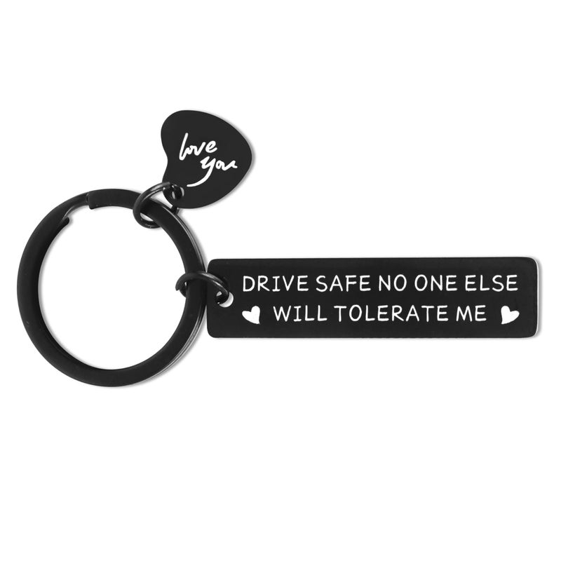 Chambom Drive Safe Keychain for Men - Husband, Boyfriend, Christmas, Birthday, Anniversary, Valentine's Day Gift for Him, Dad - No One Else Will Tolerate Me - Image 1