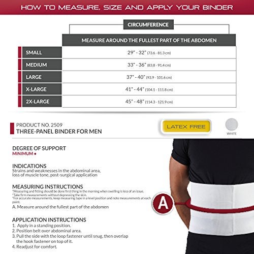 OTC Abdominal Binder for Men, Three-Panel Body, 9-Inch Elastic - Image 2