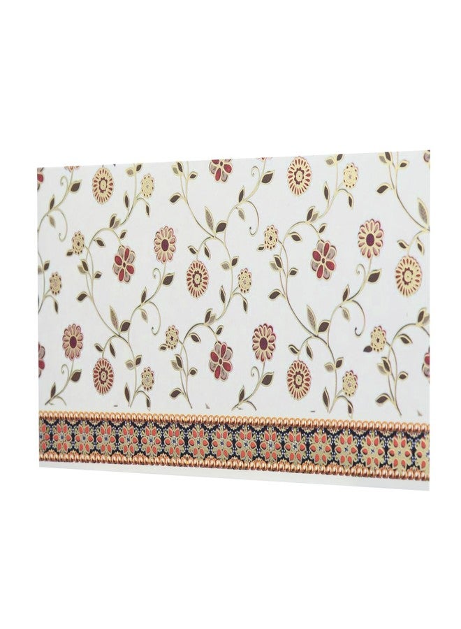 Fonsie Gold red flower cash envelopes pack of 10 for gifting money on wedding gift, baby shower gift, shagun, family gatherings with name space. - Image 2