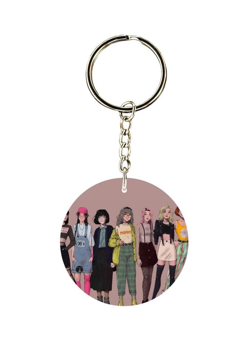 RKN Cartoon Character Printed Keychain