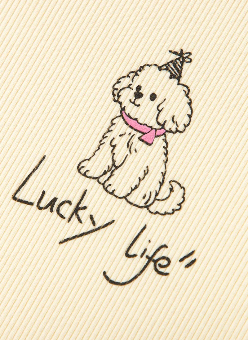 Balabala Yellow Kids Girls Round v-neck short-sleeved T-shirt for Women | Best Price UAE