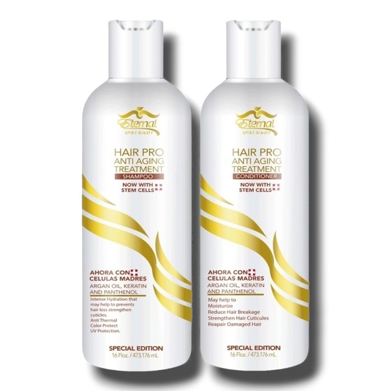 eternal spirit beauty Eternal Spirit Hair Pro Anti Aging Treatment Shampoo and Conditioner Bundle with Stem Cells - Image 1