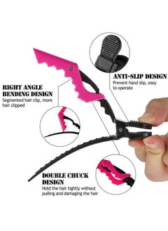 Patelai 2 Pieces Parting Comb And 6 Pieces Hair Clip Women Rat Tail Comb Cutting Comb With Wide And Fine Teeth Salon Hairdressing Hair Care Tools  - Image 3