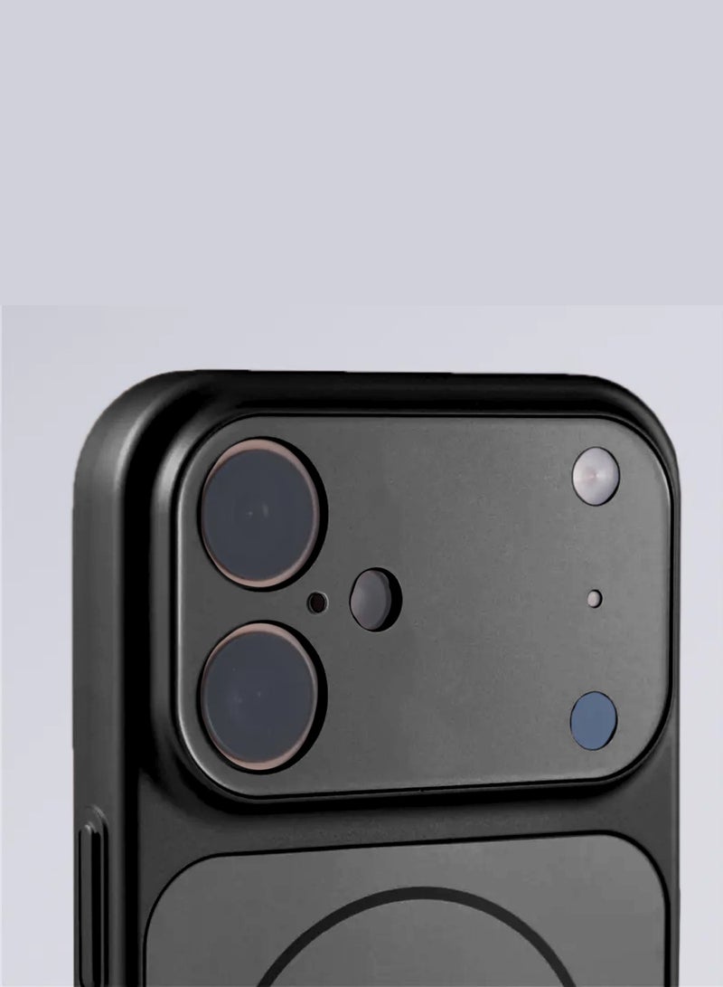 Wtech Apple iPhone 17 5G 2025 Premium Matte Silicone Material Shockproof with Anti-fingerprint Finish Case Cover (MCRPSN) - Black - Image 2