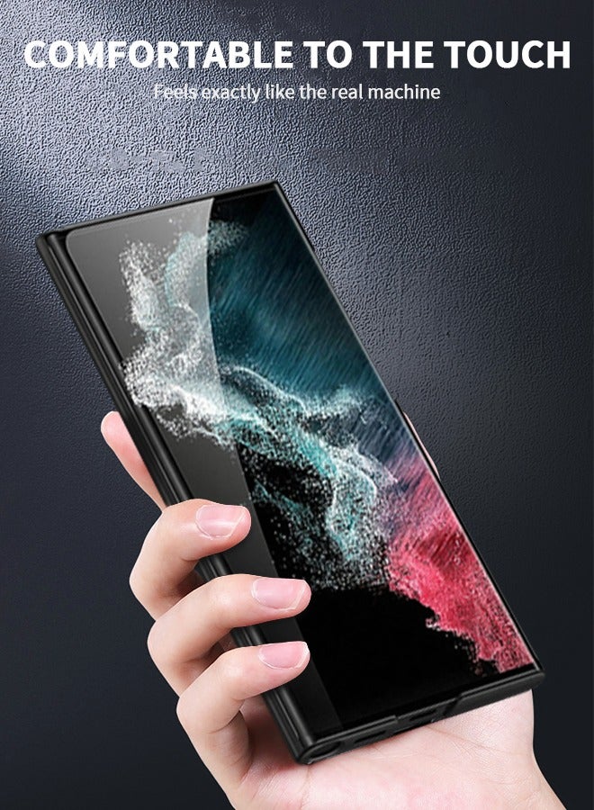 GROIC حافظة سامسونج جالاكسي S22 الترا، حافظة S22 الترا نحيفة، حافظة جالاكسي S22 الترا تدعم الشحن اللاسلكي [حامل قابل للتعديل، مضاد للسقوط، مضاد لبصمات الأصابع، حماية شاملة] - أسود - Image 4