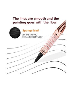 YANQINA Liquid Rich Color Makeup Eyeliner Pencil Black Eye Liner Pencils Eye Makeup Pen Eye Beauty Pens Eyeliner Liquid Pen Rhinestone Bronzing Eyeliner Pen Waterproof and Sweat Proof Eye Makeup Tool  - Image 5
