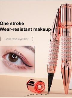 YANQINA Liquid Rich Color Makeup Eyeliner Pencil Black Eye Liner Pencils Eye Makeup Pen Eye Beauty Pens Eyeliner Liquid Pen Rhinestone Bronzing Eyeliner Pen Waterproof and Sweat Proof Eye Makeup Tool  - Image 2