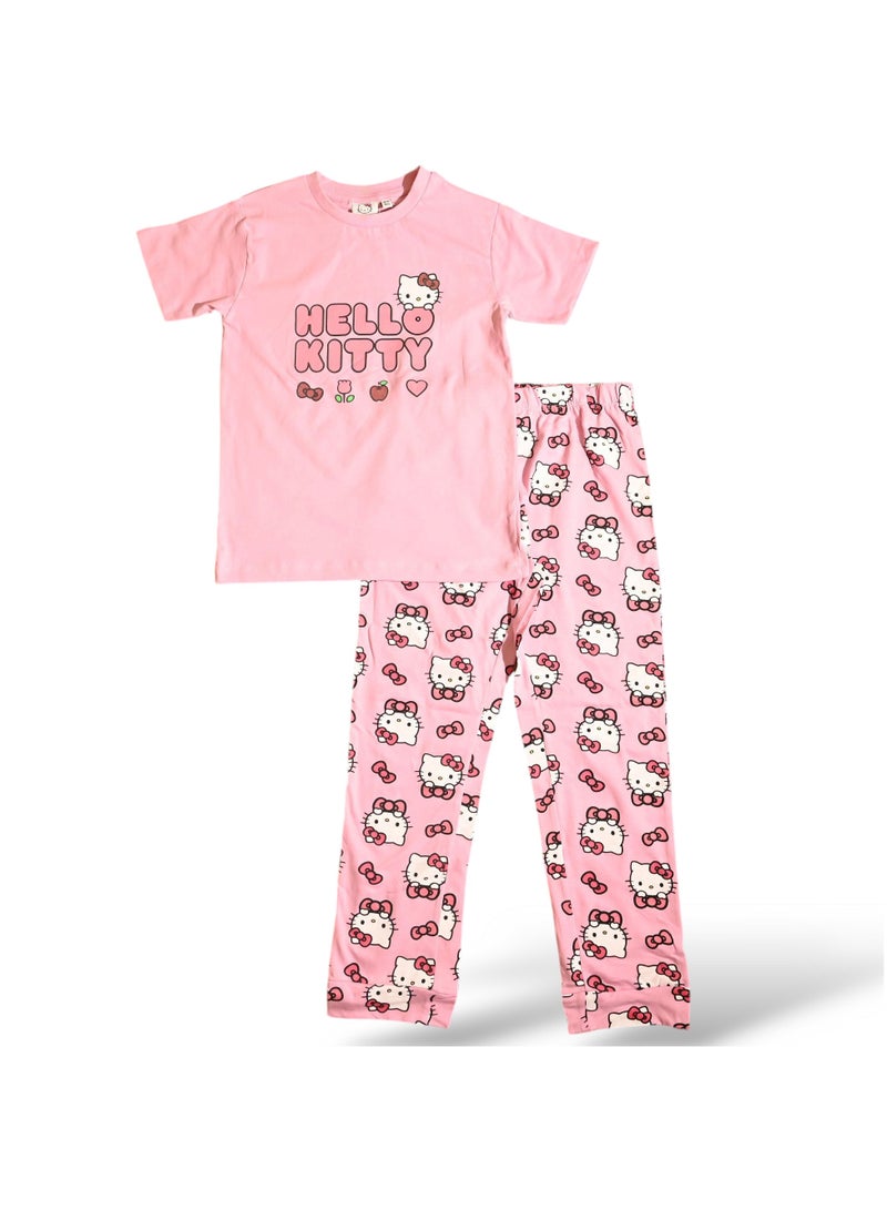 Hello Kitty HELLO KITTY GIRL SHORTSLEEVE PAJAMA SETS  - Image 1