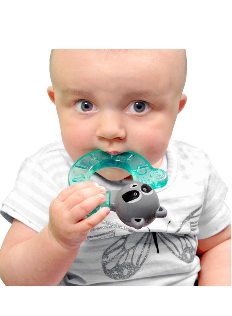 bbluv Gümi Freezable Teething Toy – BPA-Free, Soothing Relief for Babies, Soft & Textured for Gum Massage, Easy-to-Hold, Safe & Durable – Raccoon Design - Image 2