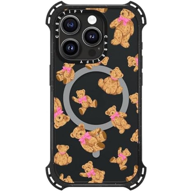 Casetify Bounce iPhone 15 Pro Case 【6X Military Grade Drop Tested / 21.3ft Drop Protection/Compatible with Magsafe】 - Beary Sweet - Triple Black - Image 4