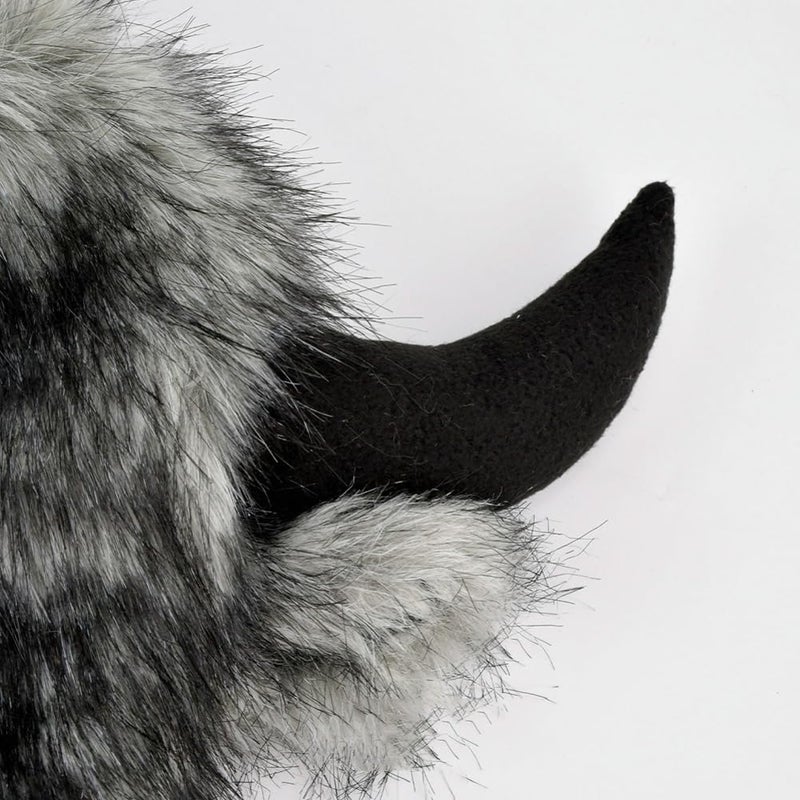 Hzxsny Faux Fur Trooper Hat for Women Men Furry Buffalo Hat with Horns Furry Earmuff Winter Trooper Caps Fluffy Earflap Cap 2025 - Image 5