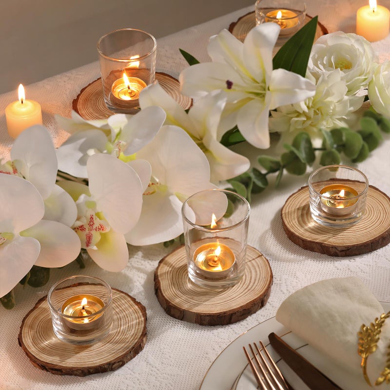 NITIME 36pcs Assorted Votive Candle Holders, Glass Candle Holder for Wedding Decor, Clear Tealight Candle Holder for Table Centerpiece, and Party Decor - Image 4