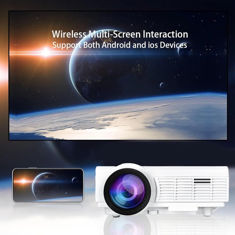 Bisha Video Projector HD 1080P Portable Projectors with 5G WiFi & Bluetooth, Compatible with TV Stick, HDMI, USB, PS5, iOS, Android Mirroring- Perfect for Home Theater (VEDIO PROJECTOR) - Image 4