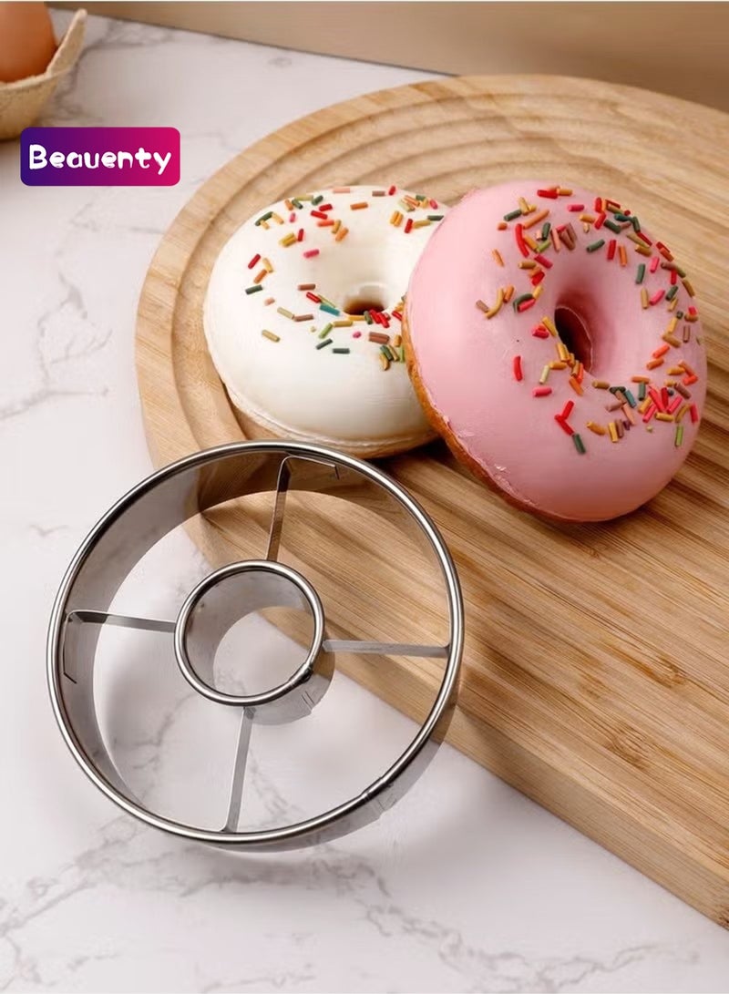 Beauenty Stainless Steel Donut Mold, Non stick Reusable Donut Mold for Home, Kitchen, Restaurant - Image 1