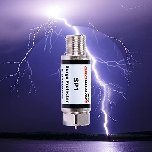 groword 4 Pcs Coaxial Surge Lightning Protector/Surge Suppressor -for Protector Satellite in-Line, Cable Box, Distribution Amplifier - 75 ohm 5-2400Mhz Home Cable TV Lightning Arrestor - Image 3