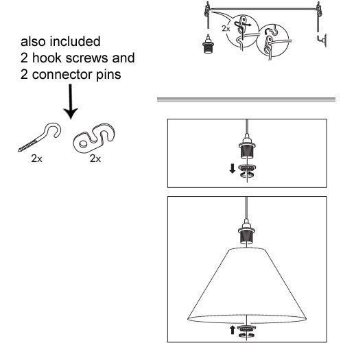 Wallniture Fiore 15 Feet Hanging Lantern Cord Room Decor for Pendant Light Bulbs Socket Set, White - Image 3