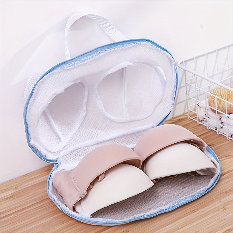 Single Piece Underwear Storage Bag Sturdy Laundry Bag for Bras Mesh Washing Protector With Zipper Closure Round Shape Cylindrical Shape Sold as Pack of One Delicate Clothing Laundry Bag - Image 3