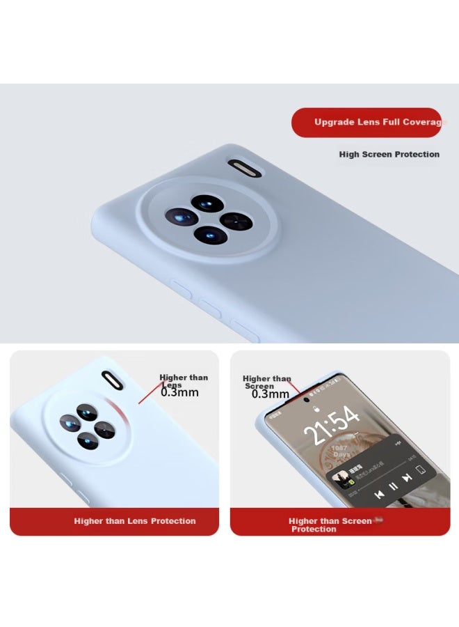 Shangsu Liquid Silicone Soft Case For Vivo X90 / X90S, Full Protection Cover With Camera Lens Protection, Anti-Drop, Anti-Fingerprint, Simple Design, Carbon Gray - Image 2