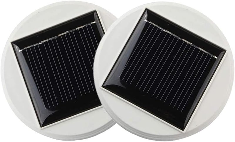 Aukora Aukora Solar Panel Top Replacement for Table Lights Outdoor Hanging Solar Lanterns to Decorate Garden Patio TableDiameter is 315 Inches ColorChanging and Pure White Two ModesWhite 2Pack - Image 1
