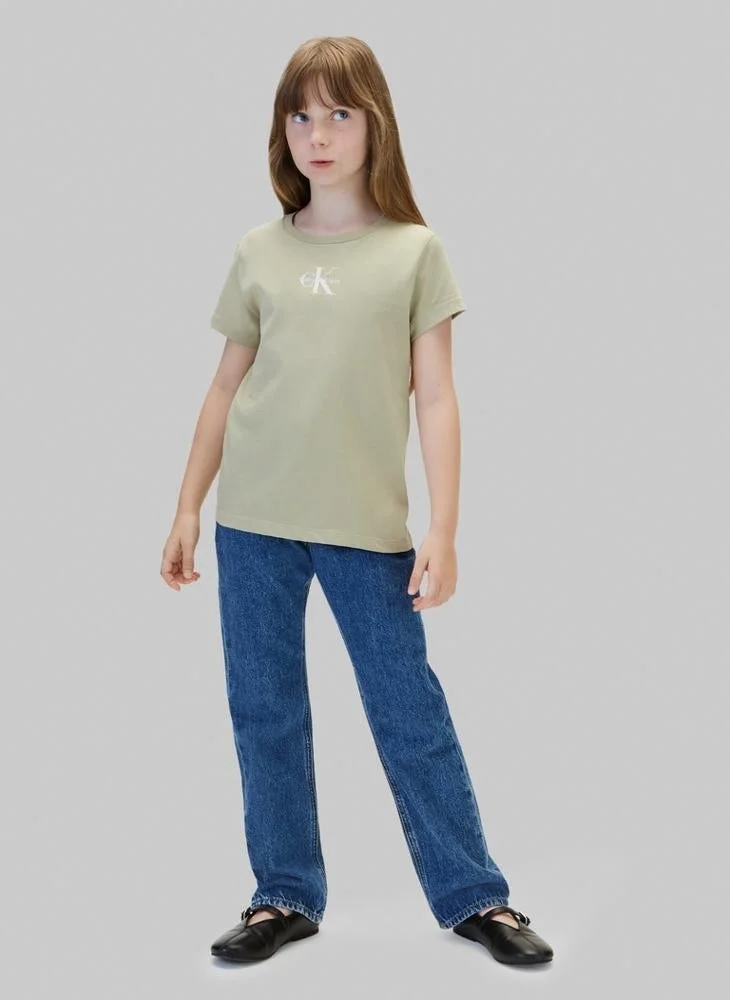 Calvin Klein Jeans Elm/Manganocalcite 2-Pack Monogram Slim T-Shirts for Women | Best Price UAE