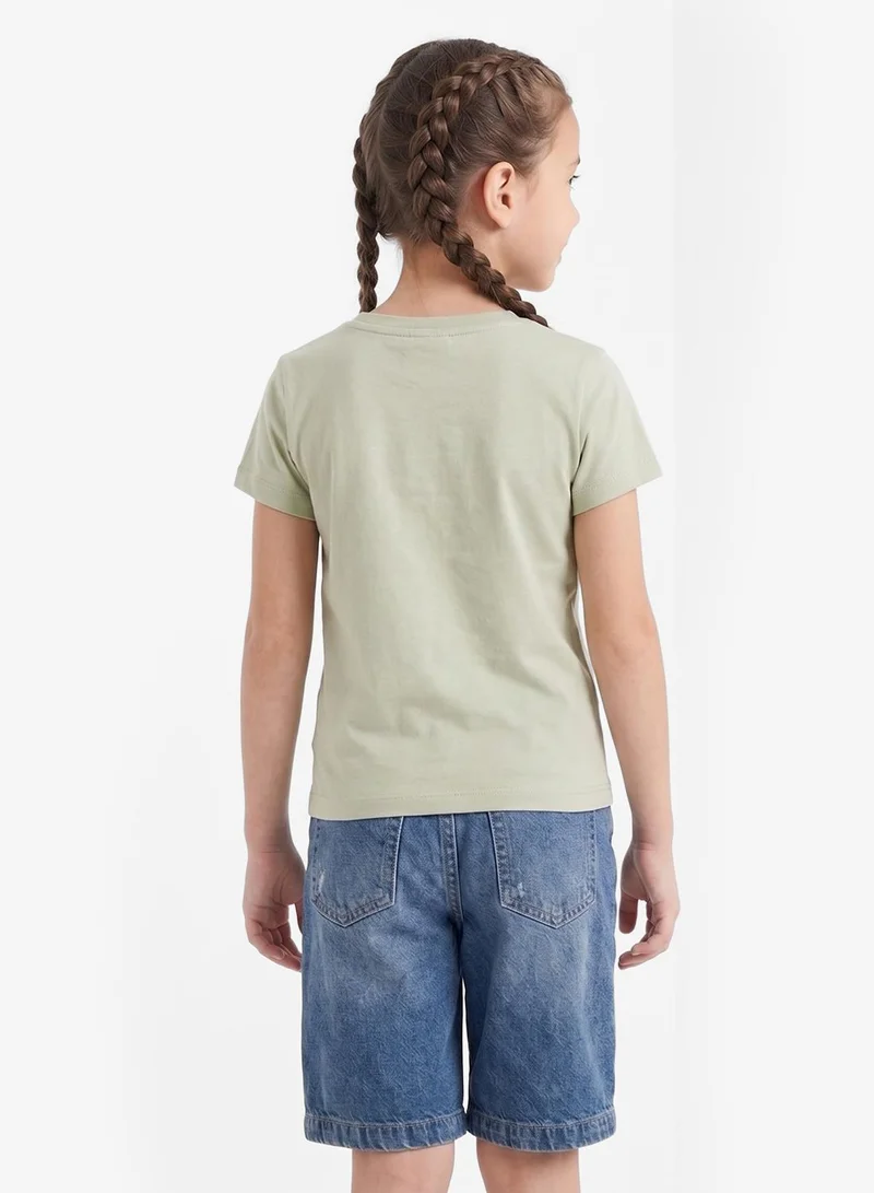 Calvin Klein Jeans Elm/Manganocalcite 2-Pack Monogram Slim T-Shirts for Women | Best Price UAE